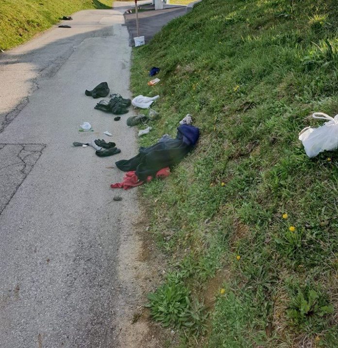 Odpadki, ki so ostali za migranti, foto facebook