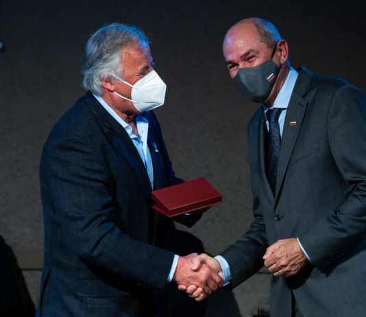 Premier Janša dobitnik zlate plakete ob stoti obletnici gorniškega kluba Skala